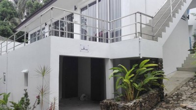 villa Paris - laundry room in the basement and access under the swimming pool.